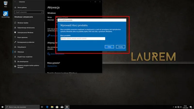 Jak znaleźć klucz Windows 10