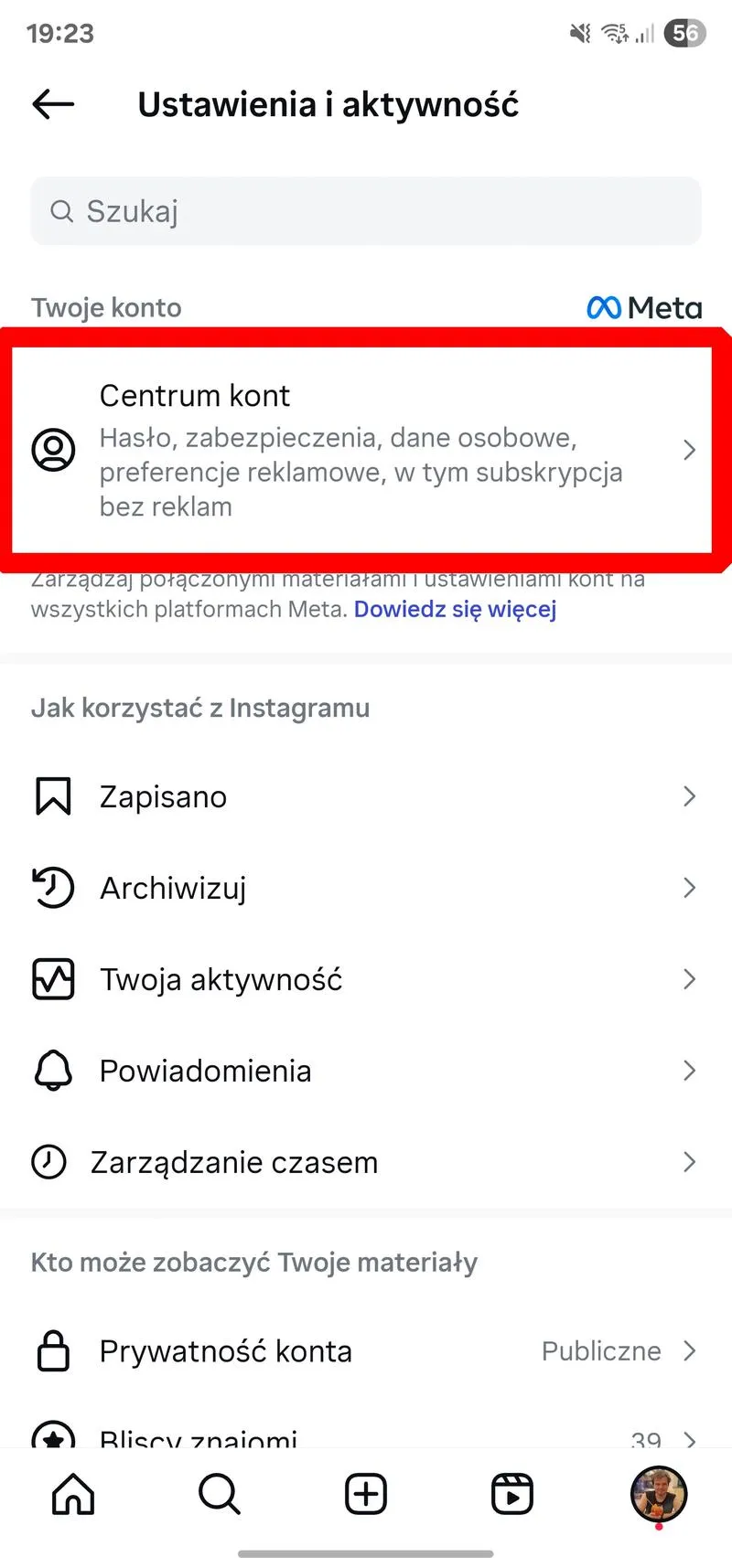 Prywatność na Instagramie i Facebooku