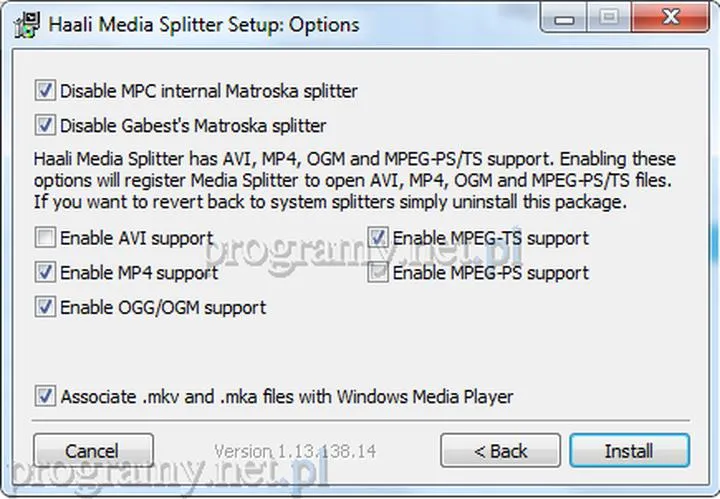 Splitter multimedialny do wideo